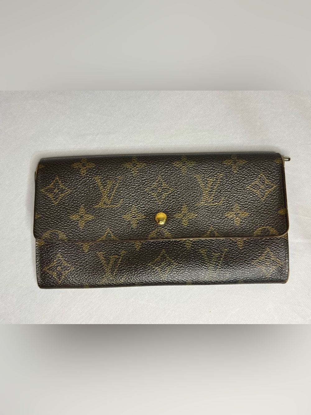 Louis Vuitton Monogram Canvas Continental Wallet in Brown and Gold